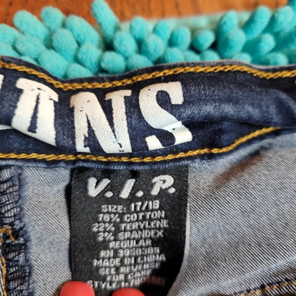 VIP Women's Skinny Jeans - Dark Blue - Picture 4 of 7